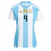 Argentina Julian Alvarez #9 Prima Maglia Femmina Copa America 2024 Manica Corta